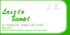 laszlo rumpl business card
